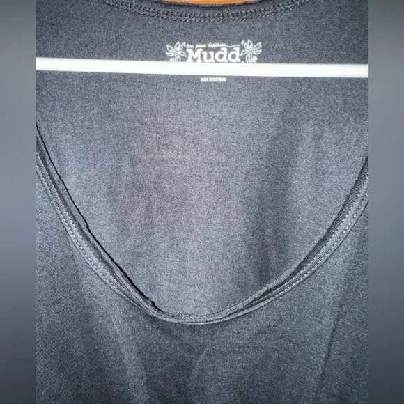 Mudd Juniors Women’s Cropped Tie Black lightweight T-Shirt Size Large NWT - Picture 8 of 8